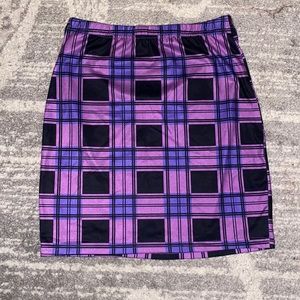 Purple plaid skirt